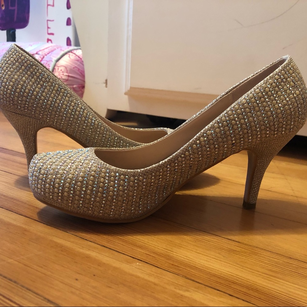 Mid-Sized Bejeweled High Heels